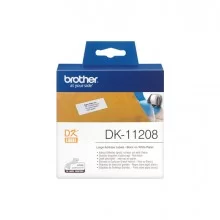 ROTOLO 400 ETICHETTE 38X90MM NERO/BIANCO IN CARTA